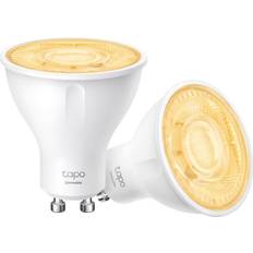 TP-Link Tapo L610 (2-Pack) Bombilla LED Inteligente Wifi sin necesidad de Hub, Blanco Cálido 2700K, 350 lumens, Cap GU10, Regulable, Compatible con Alexa, Echo y Google Home