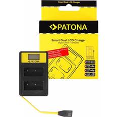 Patona Batterier & Opladere Patona Smart Dual LCD USB oplader til Fuji NP-W126 HS30 EXR HS30EXR HS-30EXR HS33 EXR HS33EXR HS-33EXR XPro 1 X-Pro 1