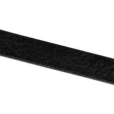 Velcro Burrebånd til Fastlimning Loop 25000 mm x 25 mm Sort 25 m