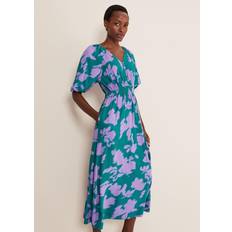 Phase Eight Pippa Midi Dress Green/Purple