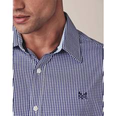 Crew Clothing Classic Fit Micro Gingham Shirt Ultramarine