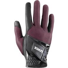 Ridsport - Röda Handskar Uvex sumair flexibel ridhandske för dam och herr hållbar optimal ventilation black-burgundy