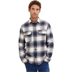 Tom Tailor Herr Flanell Overshirt jacka 1033712, 30754 Navy Off White Big Check