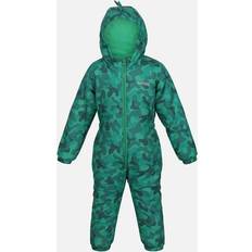 Rainwear Regatta Childrens/Kids Penrose Camo Puddle Suit Green/Jellybean Green