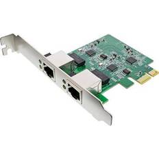 2.5 gigabit pcie InLine Dual Gigabit-nätverkskort, 2 x RJ45 2,5 Gbit/s, PCIe x1, inkl. lågprofilslitplåt