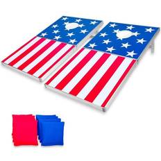 GoSports Cornhole PRO Regulation Bean Bag Toss Game Set American Flag Design