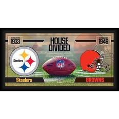 Pittsburgh Steelers vs. Cleveland Browns Framed x House Divided Football Collage