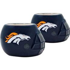 Sporticulture Denver Broncos 2-Piece Ceramic Helmet Planter Set