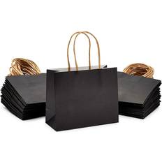 Sparkle and Bash Mini Gift Bags with Handles, Black Gift Bag Set 6 x 5 x 2.5 in, 50 Pack