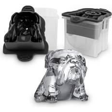 Negro Vasos Tovolo 3D Novelty Ice Molds Bulldog Set of 2 Vaso