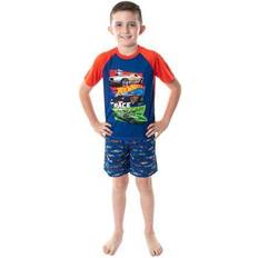 Nightwear Hot Wheels cars boy's pajamas race team shirt and pajama set