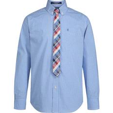 Izod Boys Long Sleeve Button-Down Collared Dress Shirt with Tie - D