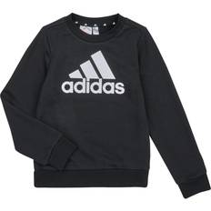 Adidas Enfärgade Sweatshirts adidas Big Logo Cotton Sweatshirt - Black/White