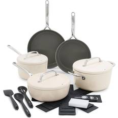 Cookware GreenPan GP5 Hard Healthy Cream Cookware Set with lid