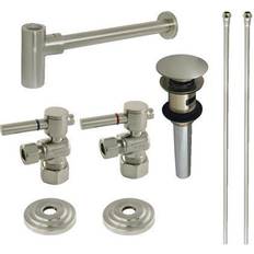 Kingston Brass Fauceture Lavatory Trim Kit with Bottle P-Trap, Angle Brushed Nickel