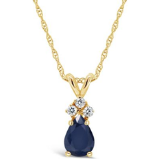 Celebration Gems 14K Pear-Shaped Precious Pendant w/ Ch ain Yellow Gold