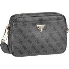 Guess Meridian Camera Bag Coal Logo Handbags Black One Size