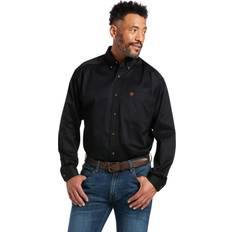 Ariat Men Polo Shirts Ariat Twill Shirt Mens, Black Black