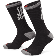 Nike Everyday Plus Cushioned Crew Socks - Black/University Red/Sail