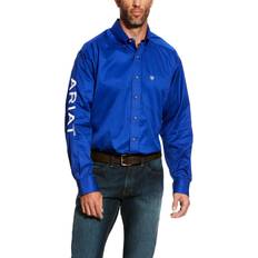 Ariat Men's Team Logo Twill Classic Fit Shirt, Ultramarine/White