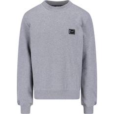Dolce & Gabbana Jersey Sweatshirt With Branded Tag Gray Cotton