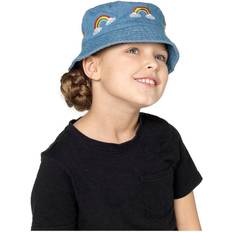 Chapeaux seau Tom Franks Denim Bucket Hat With Embroidery