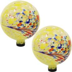 White Fountains & Garden Ponds Sunnydaze Decor Bright Summer Burst Garden Gazing Globe