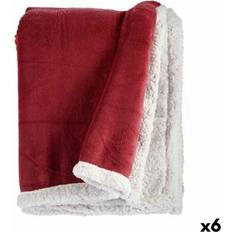 Blanco Mantas Gift Decor Rosa Oscuro Blanco 130 x 1 x 170 cm (6 Unidades) Manta Blanco