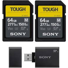 Sd card 2 pack Sony 64GB SF-M Series High Speed Tough SD Card 2-Pack & USB 3.1 SD Card Reader