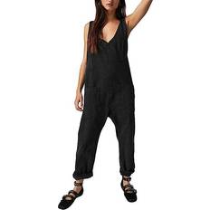 Free People Women's High Roller Jumpsuit Mineral Black