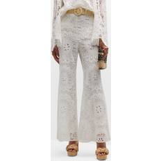 Zimmermann Tøj Zimmermann Dolly Lace Wide Leg Bukser Uld - Hvid