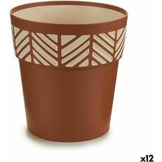 Brown Pots Stefanplast Self-watering Flowerpot