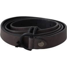 Costume National Brun Læderbælte 70 cm Black Leather Velvet