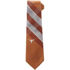 Brown - Men Ties Eagles Wings Men's Texas Longhorns Woven Poly Grid Tie