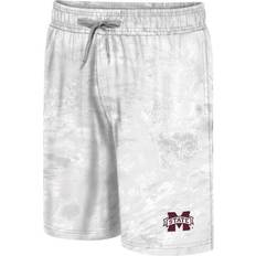 Polyester Swimming Trunks Colosseum Men's White Mississippi State Bulldogs Realtree Aspect Ohana Swim Shorts