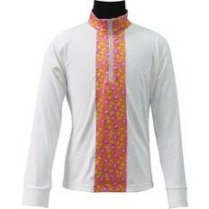 TuffRider Kids Athena Equicool Riding Shirt - White/Orange