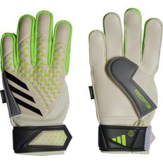 adidas Predator Match Fingersave Gloves - White/Lucid Lemon/Black