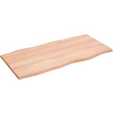 Encimeras vidaXL Tablero Mesa Madera Tratada Roble Borde Natural 100x50x2 cm Encimera