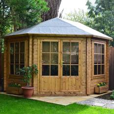 Madera Cabinas Grandes Shire Ardcastle Corner Log Cabin - 10 ft x 10 ft (Área de construcción )