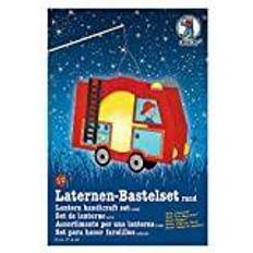 18700012 Laternen Bastelset, Feuerwehr, ca. 21,8 x 21 x 10,3 cm, Durchmesser ca. 21,8 cm, inklusive Vorlagebogen mit Bastelanleitung, zum Selbstgestalten, ideal für den nächsten Laternenlauf