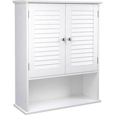 Mobiliers de Salle de Bain Vasagle Wall Cabinet With 2 Doors And Cupboard 60 x 20 x 70 cm