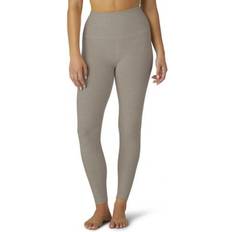 Brown - Women Tights Beyond Yoga Spacedye Caught In The Midi High Waisted Legging - Birch Heather