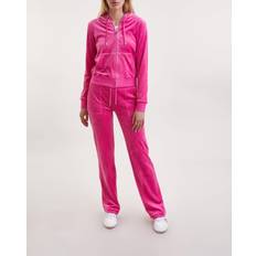 Dame velour bukser Juicy Couture Del Ray Classic Velour Bukser Raspberry Rose