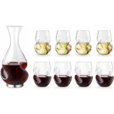 Stainless Steel Wine Carafes Final Touch L'Grand Conundrum Aerator Wine Carafe 9pcs