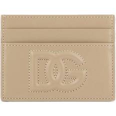 Beige Card Cases Dolce & Gabbana DG Logo card