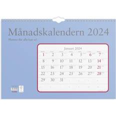 Väggkalender 2024 Burde Väggkalender Månadskalendern 2024