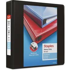 Office Supplies Staples Heavy Duty 2-Inch 3-Ring View Binder Black