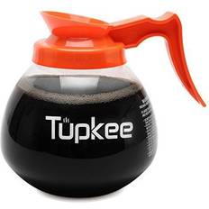 Coffee Pots Tupkee Commercial Coffee Pot Replacement 12 Cup Decanter Carafe 64 oz 12-Cup Orange Handle Decafe