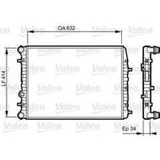 Valeo Radiator 732864 Aluminium 635 415 23