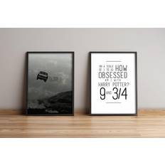 Brugskunst Taulu Sayings Kehyksellä 2-pak Monivärinen 36x51 cm